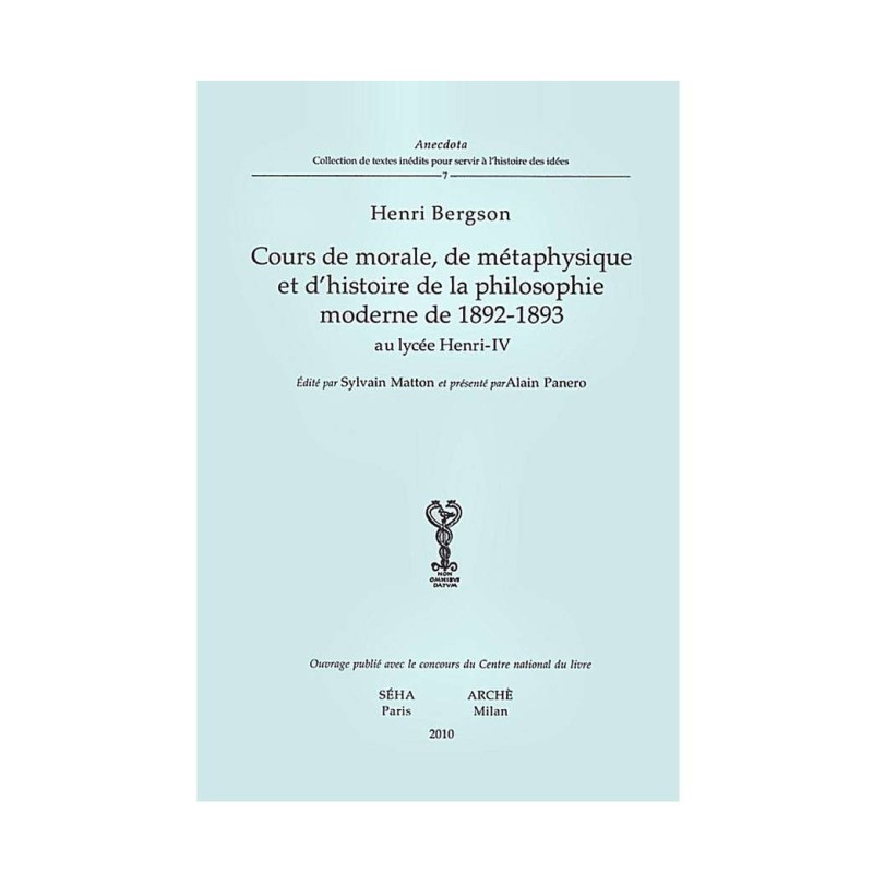 Cours de morale, de métaphysique et d'histoire de la philosophie moderne au lycée Henri-IV.